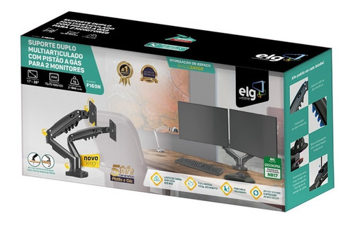 Suporte ELG F160N de mesa para TV/Monitor de 17" até 35" preto