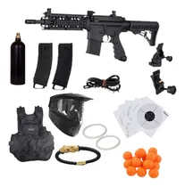 Comprar Paquete Tippmann Tmc Black Co2 Careta Hopper Chaleco Xchws C