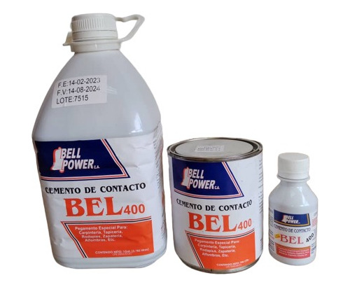 Pega De Contacto Amarilla Bell Power 400 1galon 1/4 Ga 120ml