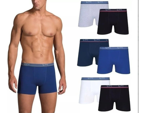 Imagem 3 de 5 de Kit 10 Cuecas Box Lupo Algodão Boxer Masculina Adulto Cotton