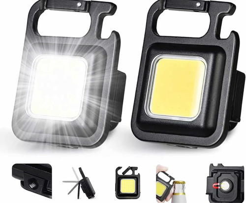 Linterna Luz Led Recargable Portatil Llavero Iman Emergencia