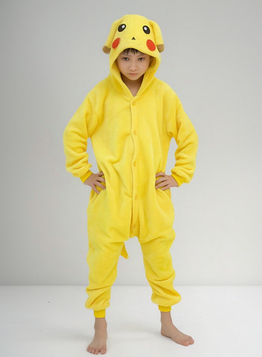 Pijama De Franela Con Dibujos Animados De Pikachu De Kigurum