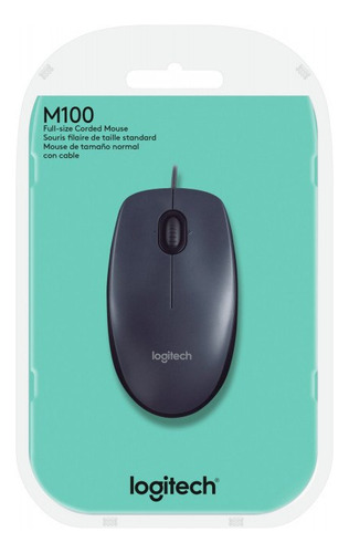 Imagen 4 de 5 de Mouse Con Cable Logitech M100 Usb Optico 1000dpi Negro