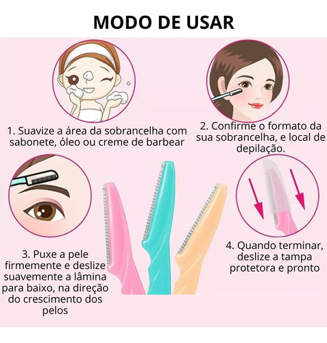 Kit 6un Lâmina P Rosto/sobrancelha Depilação Dermaplaning