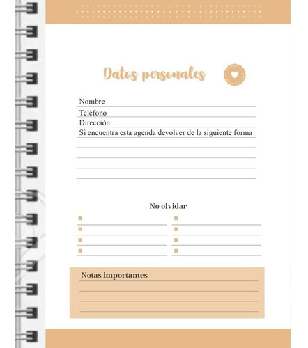 Kit Imprimible Planner Perpetuo Y Calendario Marrón Digital