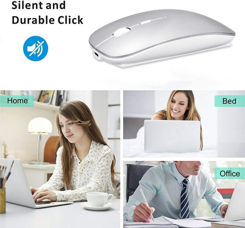 Imagen 8 de 8 de Mouse Óptico Inalámbrico Bluetooth 2.4ghz Con Dpi Ajustable