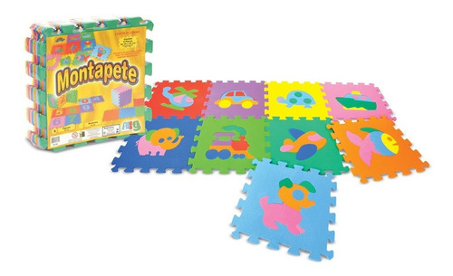 Tapete Infantil Eva Figuras Colorida 9 Placas Brinquedos Nig