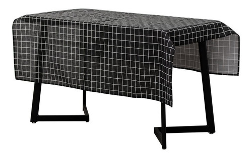 Tolha De Mesa Xadrez Preto 140x180cm