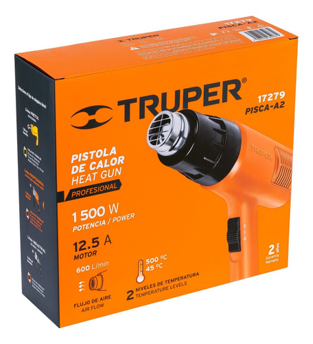 Pistola De Calor Profesional 1500w Truper (17279)