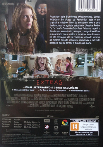 A Morte Te Dá Parabéns Dvd Blumhouse Happy Death Day Jessica (Usado)