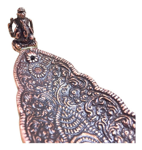 Incensário Ganesha Cor Bronze Porta Incenso Metal Indiano