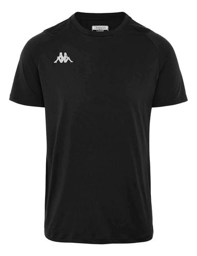 Remera Kappa Basica Negro Gris Hombre