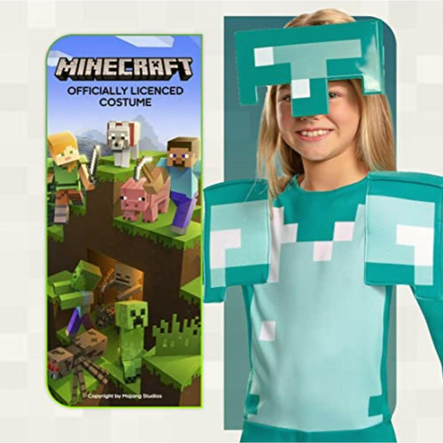 Disguise Disfraz De Minecraft Armor Para Niño, Azul, L