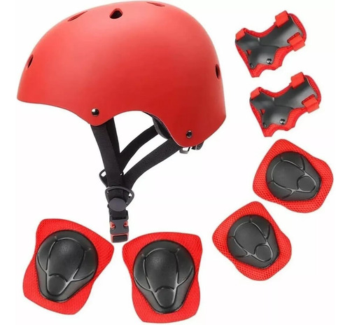 Juego De Casco De Bicicleta Para Niños, Rodilleras, Coderas