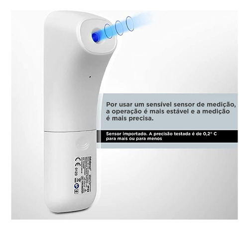 Termômetro Digital Infravermelho Bioland Corpo E Objetos