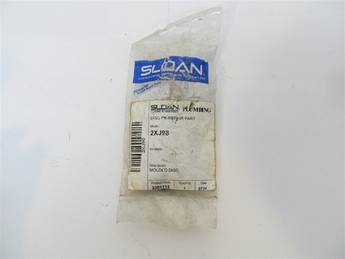 Sloan, 2xj98, Disc Pk-repair Part , Molded Disc Fyy