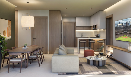 Apartamento De 1 Habitación En Moderno Residencial Gabina, Santiago.