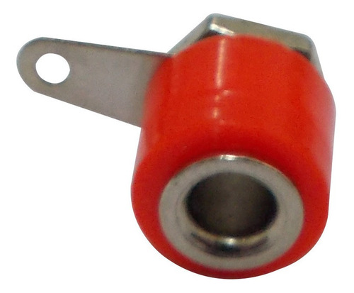 Imagen 1 de 3 de Conector Banana Rojo Montaje Chasis Unidad