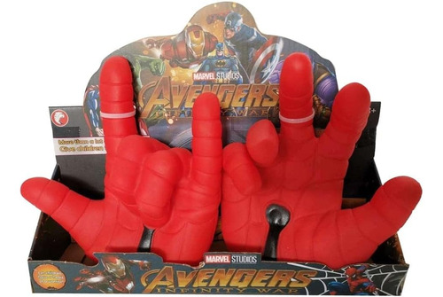  Par De Guantes Rojos,silicona,de Spiderman