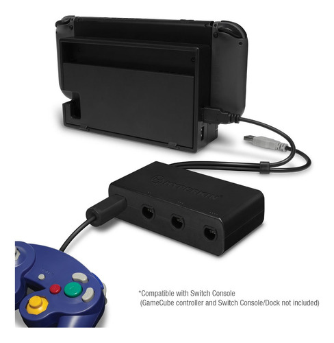4-port Controller Adapter For Gamecube Compatible With Ninte