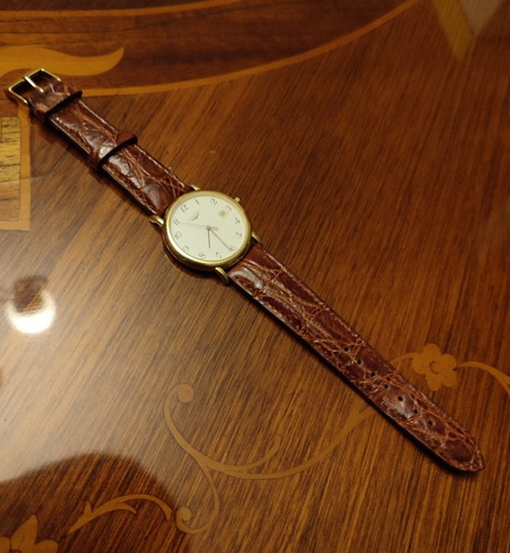 Imagen 3 de 8 de Reloj Longines De Oro 18k Antiguo Original - Pulsera De Piel