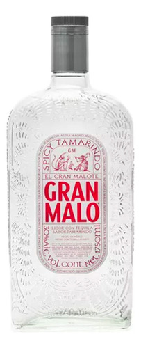 Paquete De 3 Licor De Tequila Gran Malo Tamarindo 1.75 L