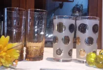 Comprar Antiguos 4 Vasos Vidrio Altisima Calidad Impecables N345 Miel