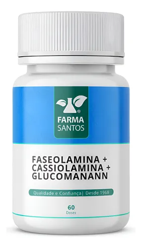 Faseolamina + Cassiolamina + Glucomanann 60 Cápsulas Sem Sabor