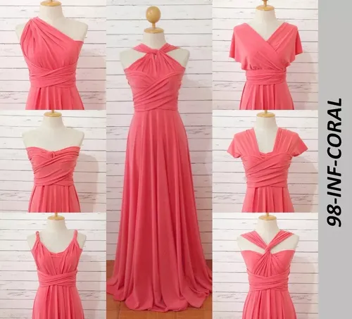 Color coral pastel vestido new arrivals