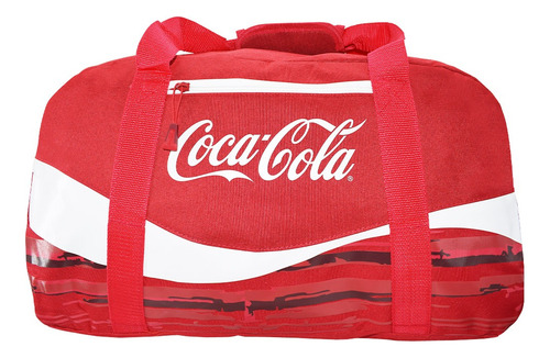 Bolsa Deportiva Viaje Coca Cola® Gym ,maleta Deportiva Color Rojo Lisa