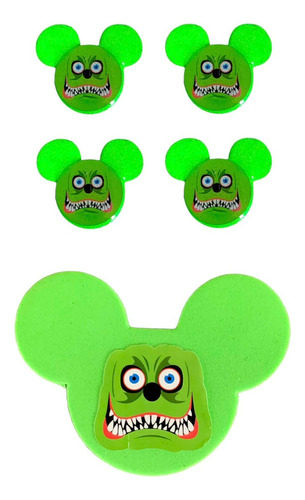 Accesorio Antena Y Tapon Valvula De Llanta Rat Fink 4pz