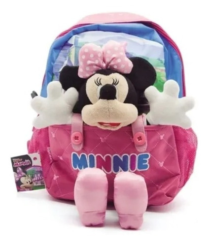 Mochila De Espalda Minnie Mickey Con Peluche 13 Pulgadas Km805 Mapleweb