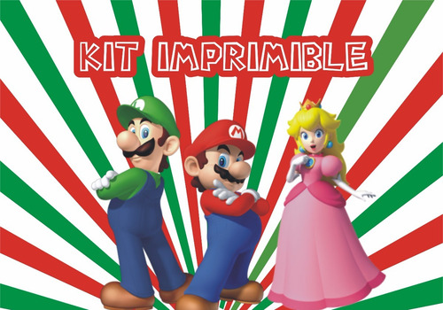Super Mario Bross Kit Imprimible Personalizado
