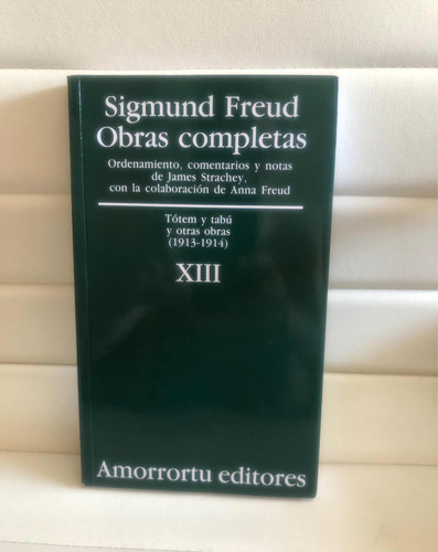 Libro Obras Completas Tótem Y Tabú Tomo 13 S Freud Amorrortu