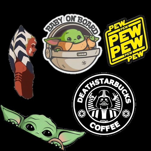 Stickers Pegatinas Starwars, Laptops,cascos,coches Etc.