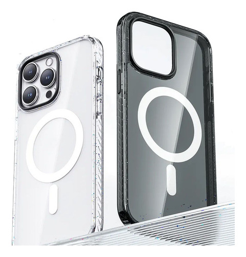 Capa Magsafe Crystal Armor Shield para iPhone 14 Pro Max 6.7 Cor Transparente