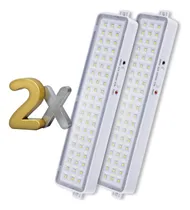 Comprar Luz Emergencia 60 Led Hogar Recargable Blanca Fría Pack X2