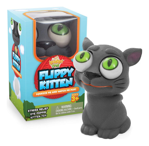 Flippy Kitten Eye Popping Cat Squishy Squeeze Toy Reduc...