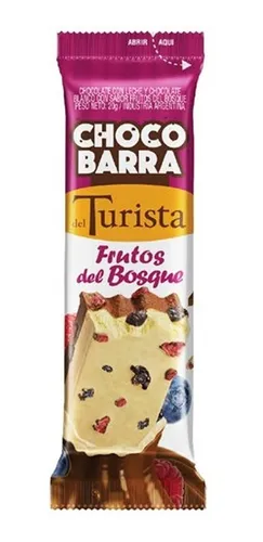 Chocobarra Del Turista Frutos Bosque Caja 15u La Golosineria