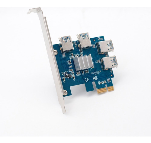 Imagen 5 de 5 de Multiplicador Riser Pcie 1x A 4 Usb3.0 Adaptador Rig Mineria