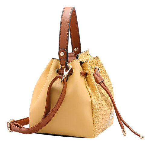 Bolsa Feminina Chenson Saco Pequena Alça Dupla Tiracolo Cor Amarelo