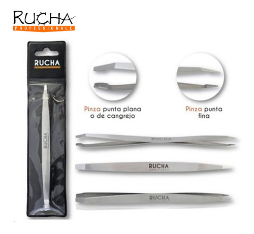 Pinza De Cejas Con Doble Punta Rucha