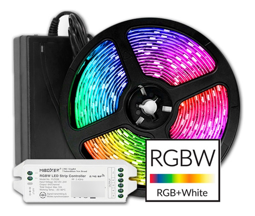 Kit Tira De Led 5050 Rgbw + Blanco Wifi Bluetooth Smart Tuya