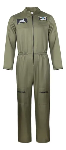 Traje De Vuelo Para Hombre Disfraz De Piloto Disfraz Militar