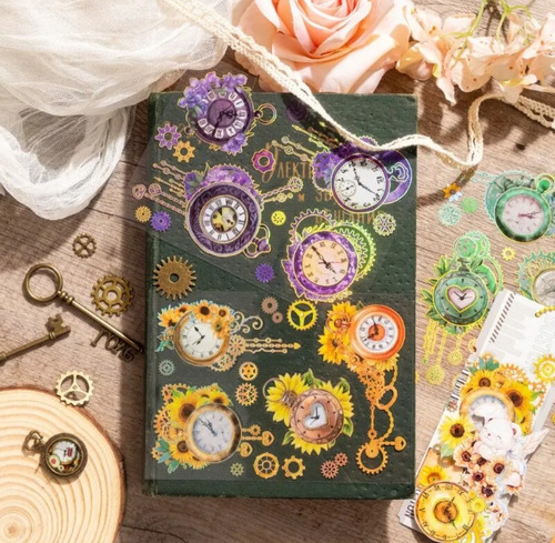 Juego De Pegatinas De Flores Vintage