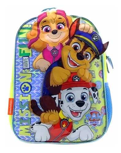 Mochila Paw Patrol Espalda 12p Jardín Pw107 Cresko Grintoys