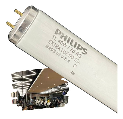 Philips Fluorescente 40w T12 5000k Extra Luz Do Dia 1,2 Mt