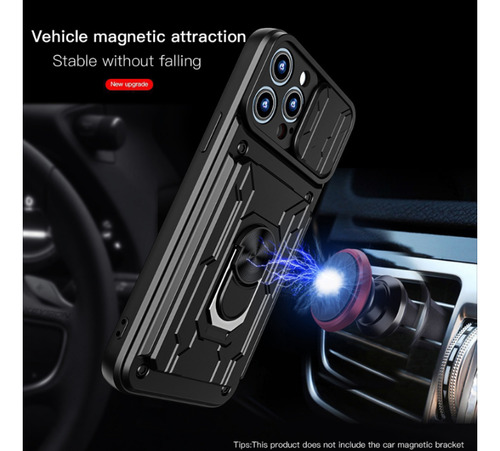 Capa Case Cartão Anti Impacto Com Anel 360 iPhone 16 Pro Max