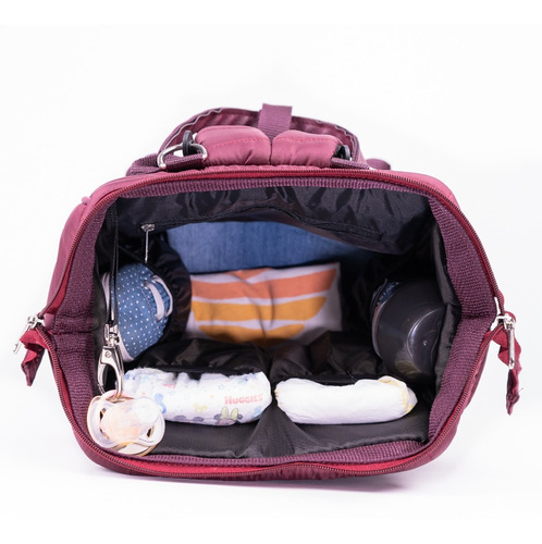 Imagen 6 de 10 de Mochila Bolso Maternal Certar´s Jane Bordeaux