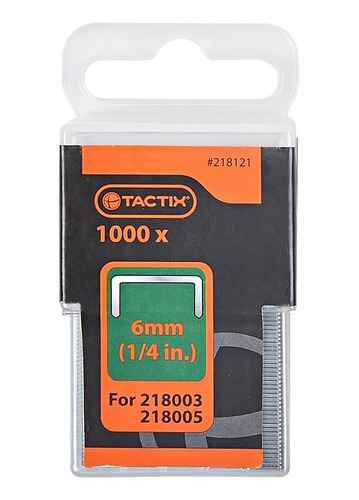 Grapa Tactix  1/4 PLG Caja 1.000 Pzas P/engrapadora # 218003